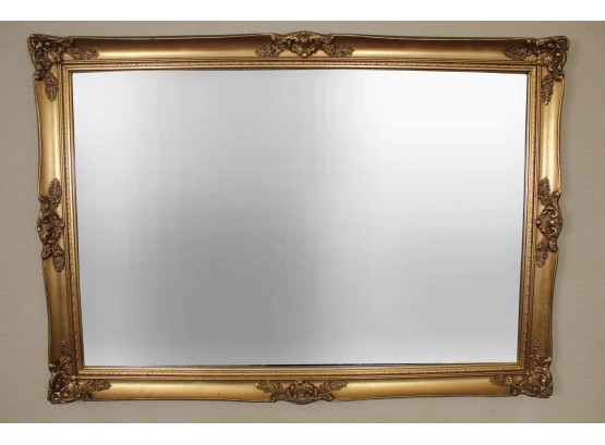 Gold Painted Wooden Frame Mirror     47.5W X 33H