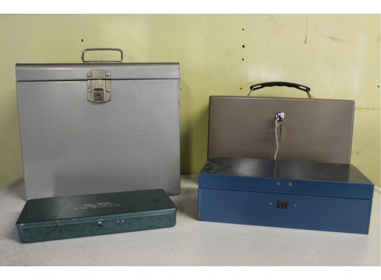 Vintage Metal Storage Boxes
