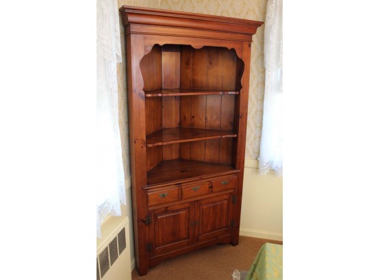 Link Taylor Pilgrim Pine Corner Shelf Cabinet     36W X 18D X 73.5H  (Bring Help To Remove)