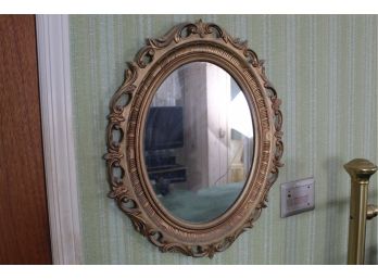 Oval Molded Plastic Mirror Made In Italy     23W X 27H
