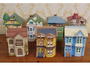Collection Of Mann Pottery House Coin Banks