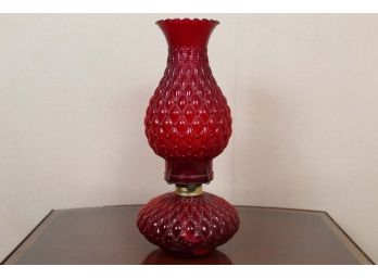 Ruby Red Kerosene Lamp