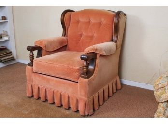 Wood Frame Armchair     31W X 36D X 37H (Bring Help To Remove)