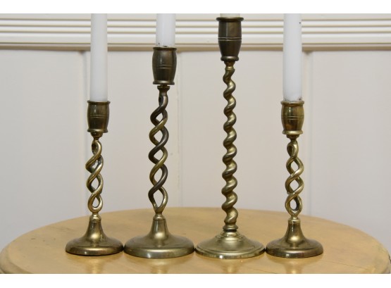 4 Brass Candlesticks