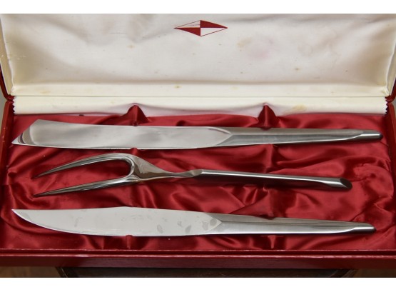 Vintage Everbrite Knife Carving Set With Original Box