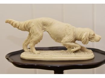 A. Santini Hunting Pointer Dog Resin Statue