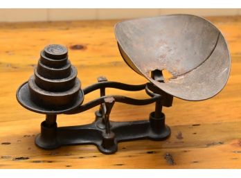 Antique Scale And Weights