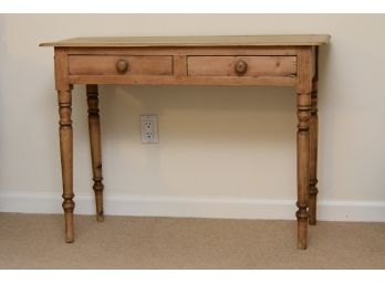 Natural Pine Console Table 39 X 17.5 X 28