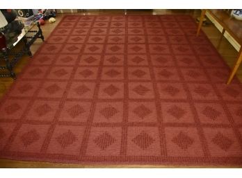 Gorgeous Maroon 'Stark Carpet' Wool Area Carpet 144 X 174