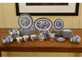 73 Piece Blue And White Dish Set