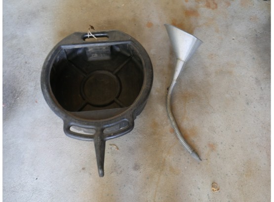 Oil Pan And Funnel Lot