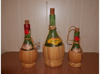 Trio Of Chianti Bottles