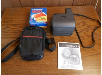 Vintage Polaroid Camera With Accessories
