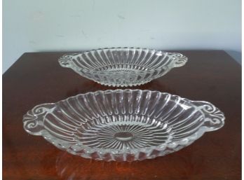 Pair Of Decorative Glass Candy Dishes
