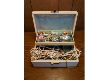 Unsearched White Jewelry Box Contents Unknown