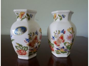 Pair Of Aynsley Petite Vases