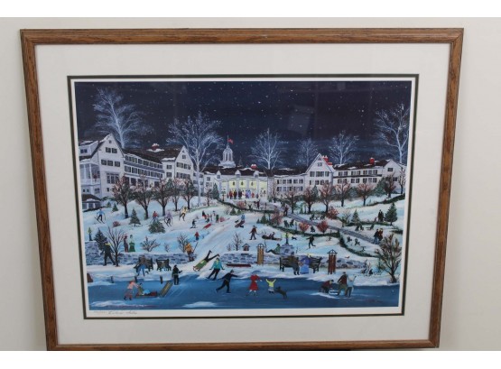 Signed Numbered 'A Winter Wonderland At The Sagamore' By Richard Salls 31 X 25