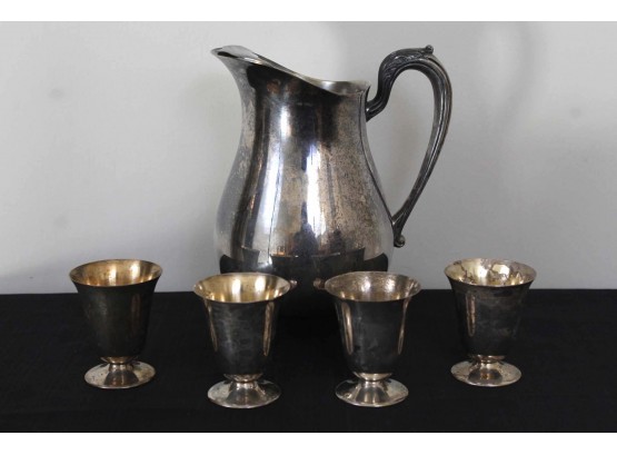Pitcher With Bailey Banks & Biddle Cups