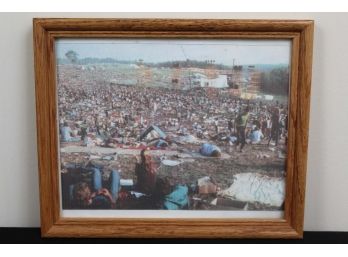 Framed Woodstock Photo 9.5 X 11