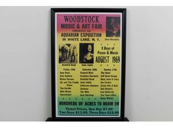 Framed Woodstock Poster Print 23 X 15