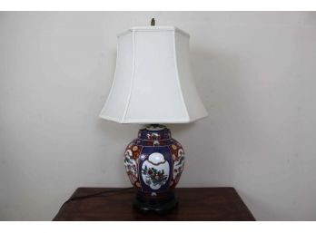 Beautiful Asian Jar Painted Table Lamp