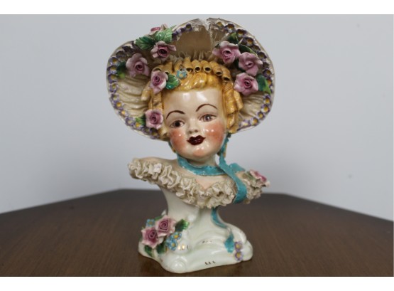 Vintage Girl Bust By G Houston (Read)