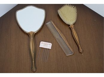 Vintage Mirror, Combs & Brush