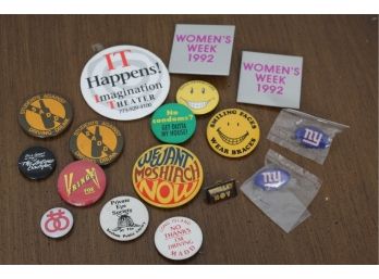 Assortment Of Vintage Buttons/Pins