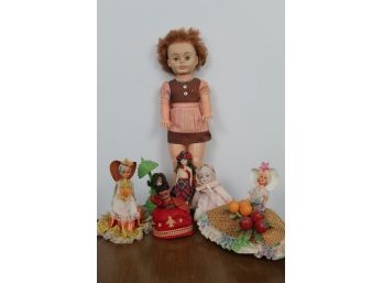 Assortment Of Vintage Collectible Dolls