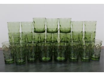 Green Drinking Glass Set