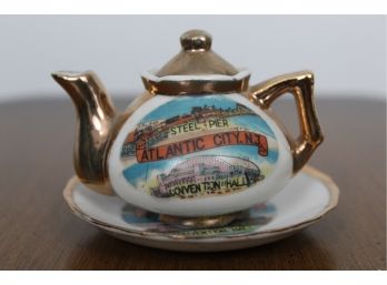 Atlantic City Miniature Teapot & Saucer
