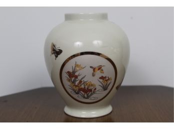 White Butterfly Vase