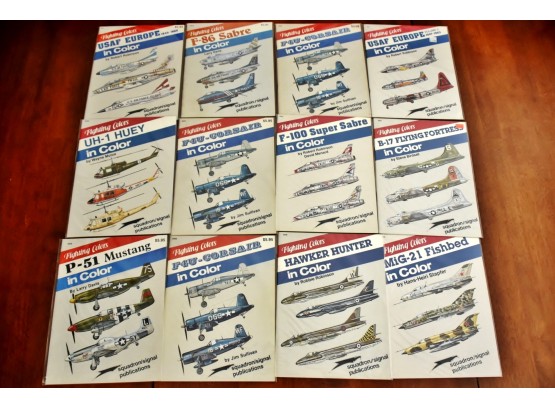 ' Flight Squadrons Fighting Color' Vintage Magazines In Plastic Sleeves Lot 169