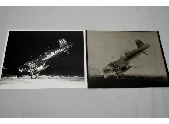 Original Negative And Photo Of WWII Fighter Plane 8.5 X 11