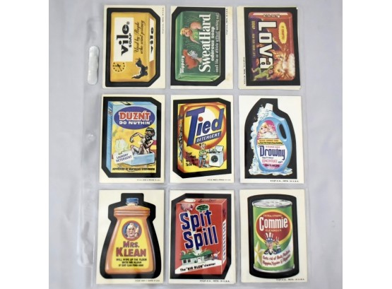 Vintage Wacky Pack Collection Lova, Commie, Mrs Clean Lot 127