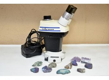 Microscope And Geodes Lot 96