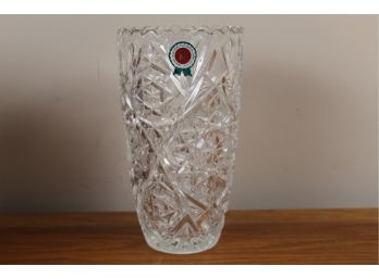 Handcut Crystal Vase Made In Italy