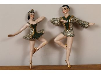 Man & Woman Dancer Figurines By Ceramic Arts Studio Madison Wisconsin