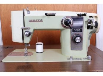 White Model 530 Sewing Machine & Table  (Item Upstairs, Bring Help To Remove)