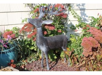 Metal Deer Garden Statue     24W X 32H
