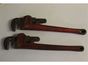 Pair Of Ridgid 18” Heavy Duty Cast Iron Pipe Wrenches