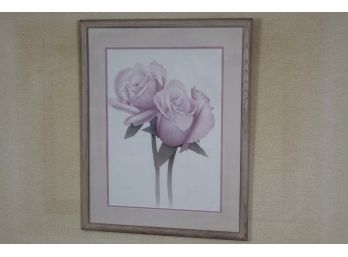 Pink Flowers Print Signed & Numbered By Sophia Kali     24W X 30H