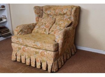 Vintage Floral Print Armchair     34W X 38D X 32H  (Bring Help To Remove)
