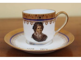 Goudeville Limoges Bicentennial Miniature Tea Cup & Saucer