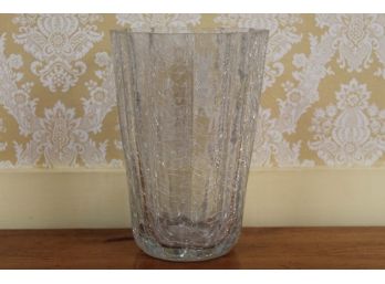 8' Crackle Glass Vase