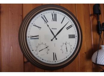 Precis Thermometer & Hygrometer Wall Clock     24 Diameter