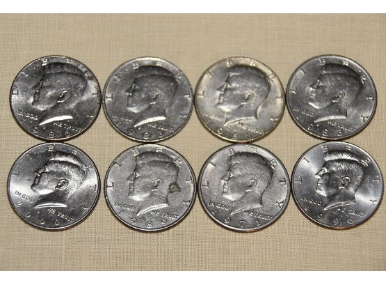 Collection Of Old Half Dollar Coins