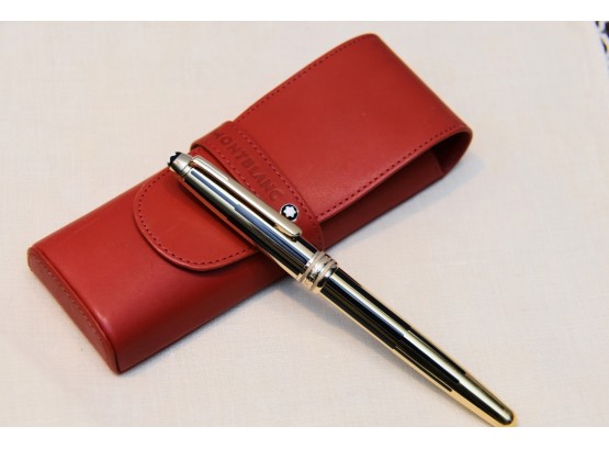 Mont Blanc Meisterstuck Fountain Pen With Leather Case