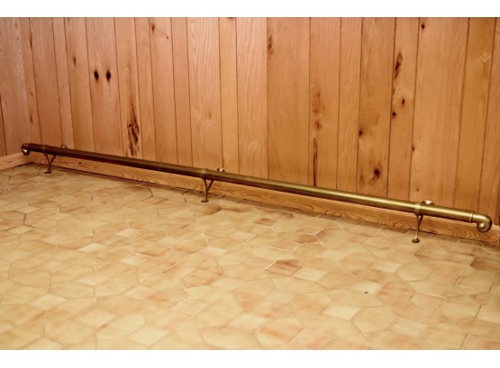113' Long Brass Bar Foot Rail- Bring Tools To Remove From Bar