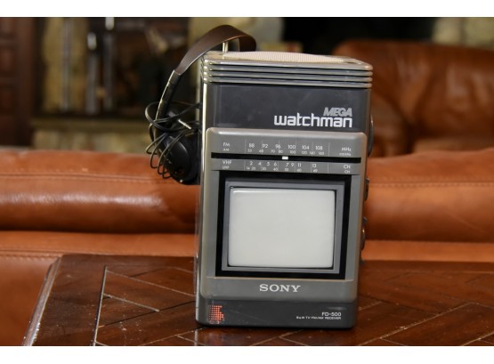 Vintage Sony Watchman With Headphones